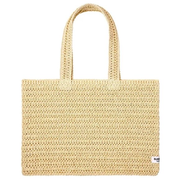 Burberry Goddess Straw Tote Shoulder Bag - Picture 1 of 7